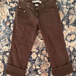 GAP Dark Brown Ankle-Length Women's Pants